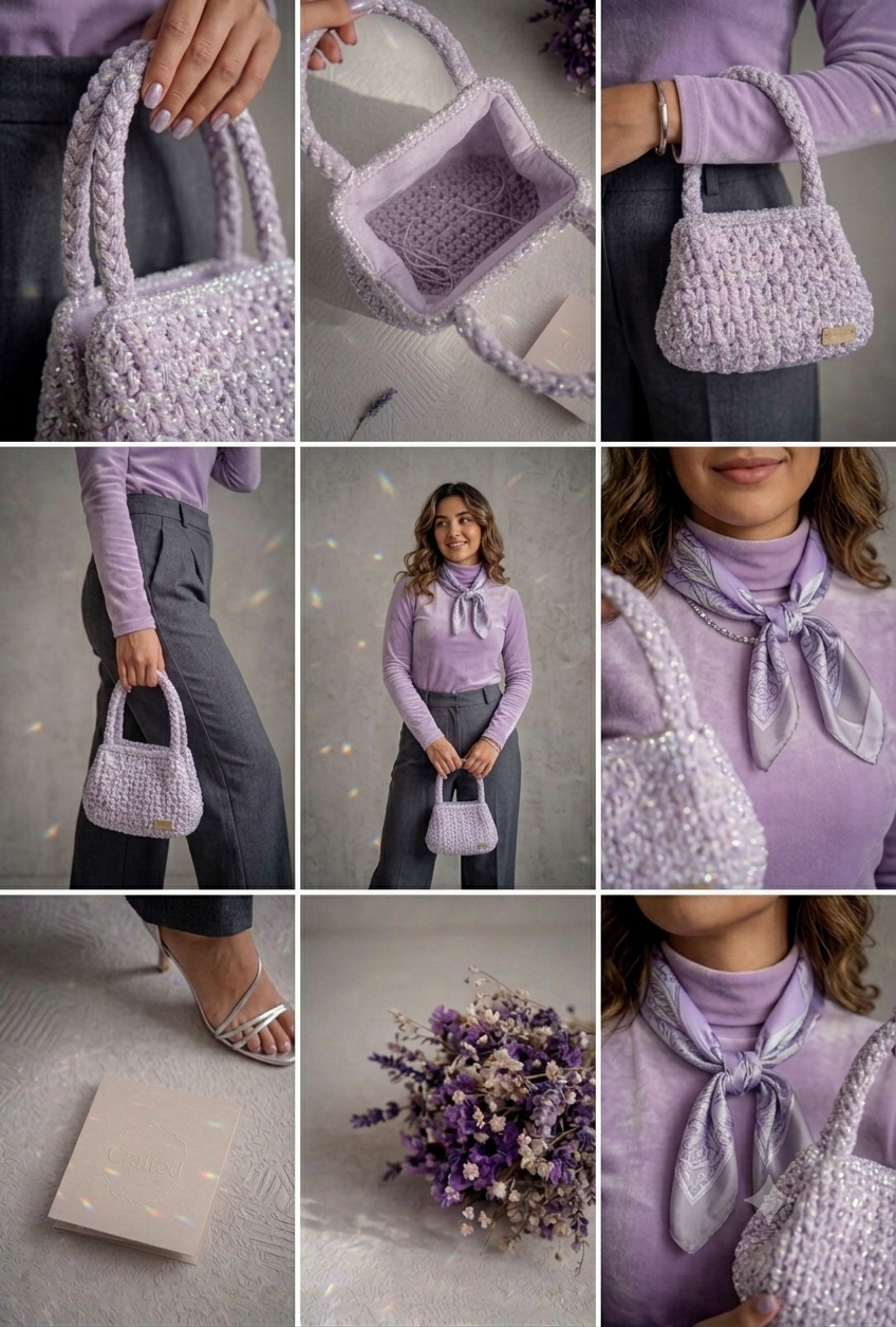 Handcrafted Crochet Handbag - MELLA Edition".